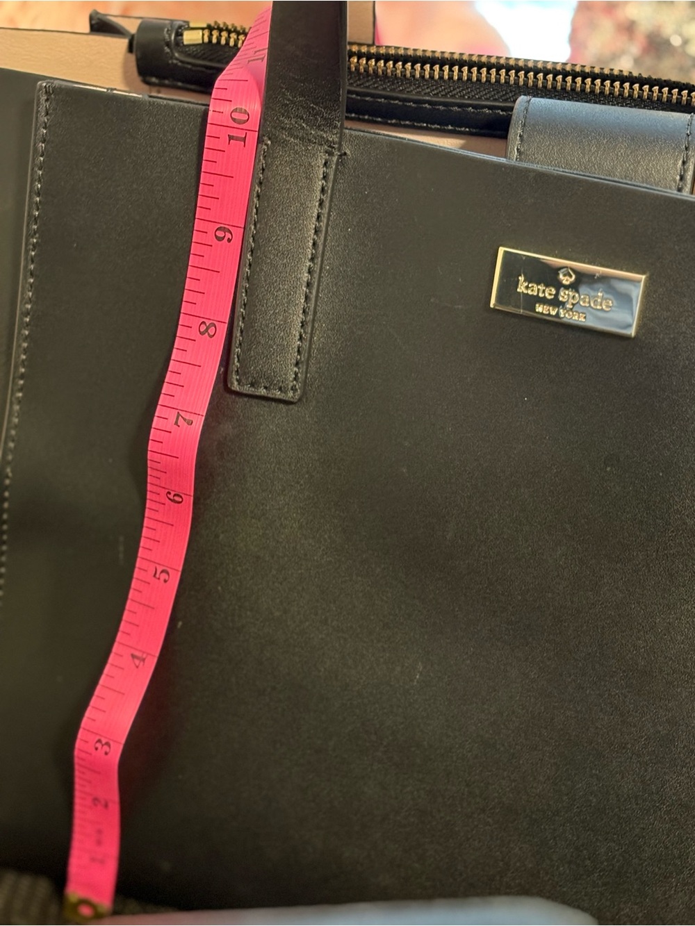Kate Spade Black Leather Tote Bag - Picture 4 of 8